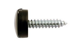 30635 Anti-theft number plate screws with a black plastic cap.
