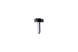 31540 Number plate mounting screw with black plastic cap.