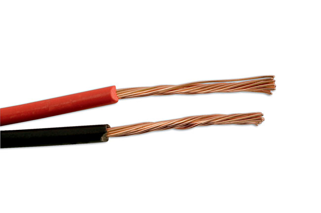 Laser Tools 30050 Black/Red Flat Twin Core Auto Cable 14/0.30 30m