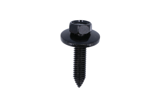 Connect 30057 Black Hexagon Head Body Screw With Washer 5pc