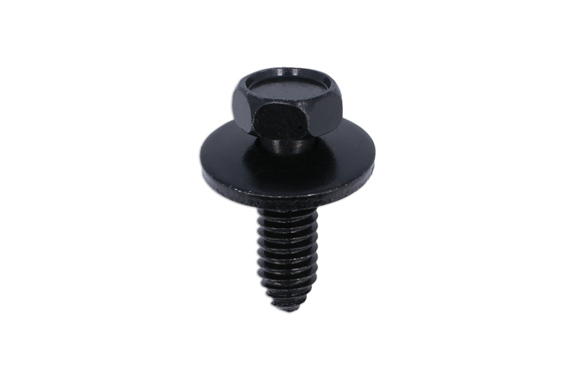 Connect 30069 Black Hexagon Head Body Screw With Washer 5pc
