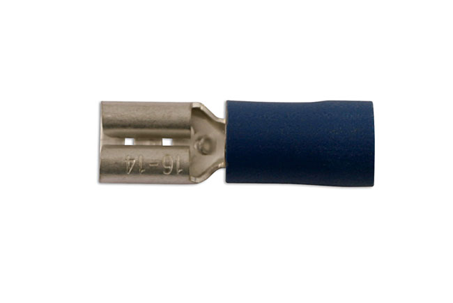 Laser Tools 30171 Blue Female Push-On 6.3mm 100pc