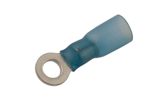 Laser Tools 30200 Blue Heat Shrink Ring Terminal 4.0mm 25pc