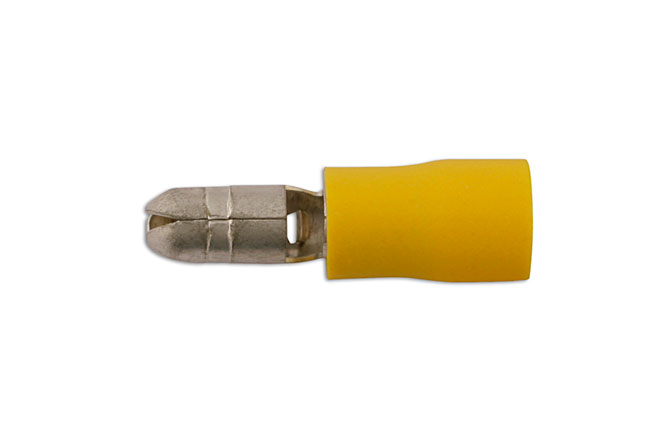 Laser Tools 30215 Yellow Male Bullet Terminal 5.0mm 100pc