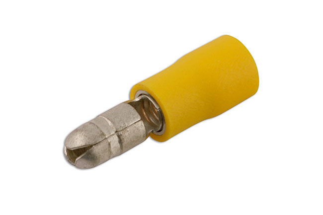 Laser Tools 30215 Yellow Male Bullet Terminal 5.0mm 100pc