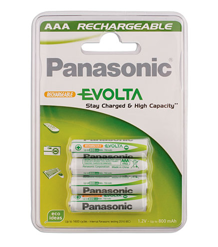 Laser Tools 30650 Panasonic Evolta Rechargeable AAA Battery 4pc x 12