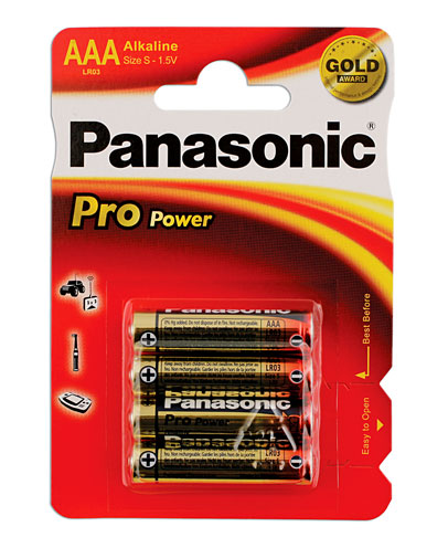 Laser Tools 30652 Panasonic Pro Power AAA Battery 4pc x 12