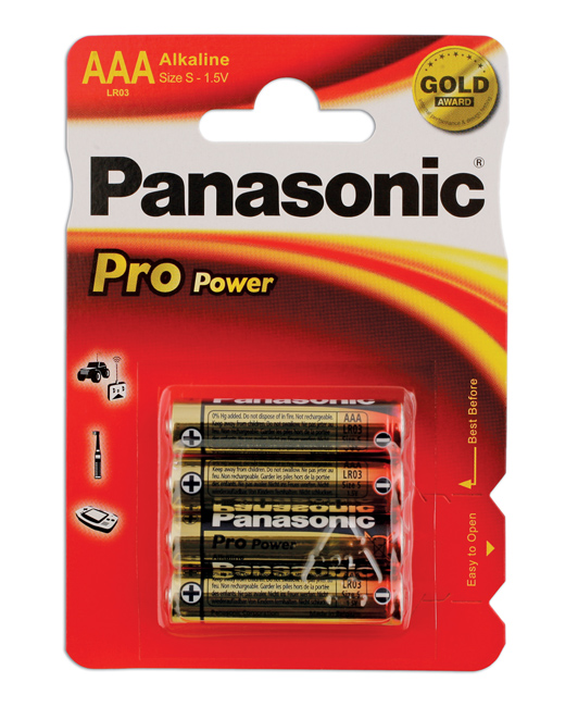 Laser Tools 30664 Panasonic Pro Power AAA Battery 4pc