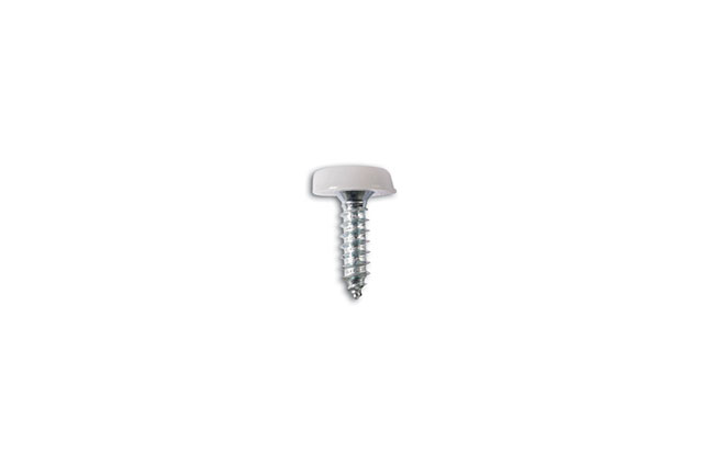 Laser Tools 31542 Number Plate Screw 10 x 3/4" White Polytop 100pc