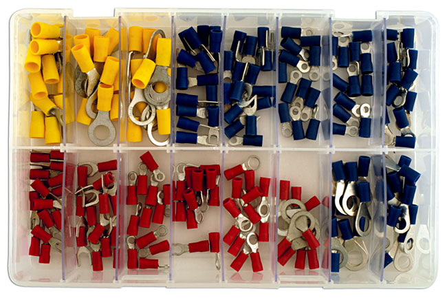 Laser Tools 31854 Assorted Ring & Fork Terminals Box - 200pc