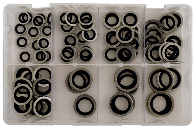 Laser Tools 31873 Assorted Metric Bonded Seal Washers (Dowty) 90pc