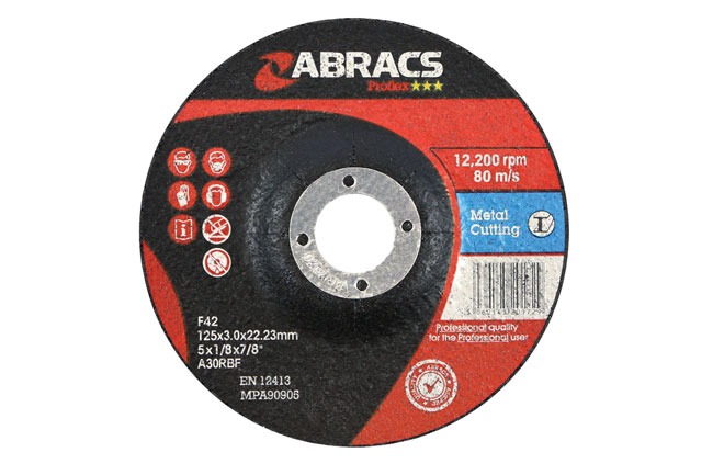 Laser Tools 32051 Abracs DPC Cutting Discs 125mm x 3.0mm 10pc