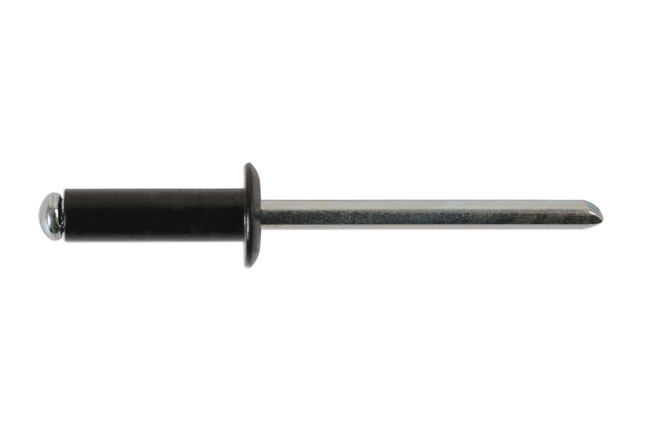 Laser Tools 32887 Std Flange Black Rivets 4.0mm x 10mm 100pc
