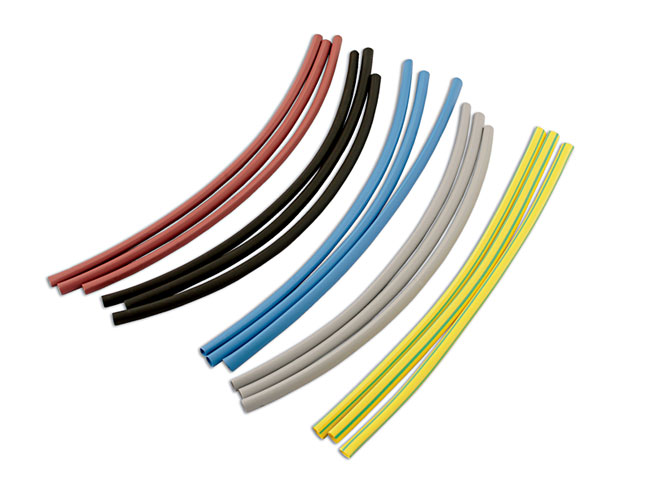 Laser Tools 33061 Assorted Coloured Heat Shrink Tubing 12.8mm 15pc