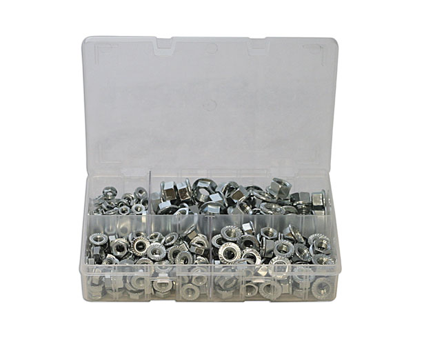 Laser Tools 35015 Assorted Metric Flange Nuts Box 225pc
