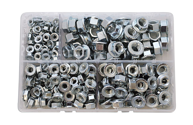 Laser Tools 35015 Assorted Metric Flange Nuts Box 225pc