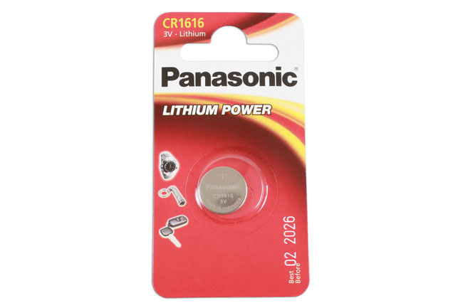 Laser Tools 36905 Panasonic Coin Cell Battery CR1616 1pc