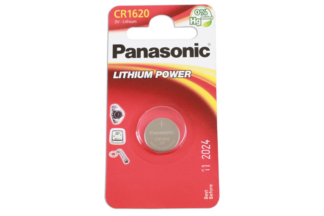 Laser Tools 36906 Panasonic Coin Cell Battery CR1620 1pc