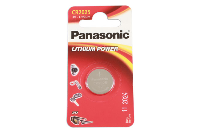 Laser Tools 36908 Panasonic Coin Cell Battery CR2025 1pc