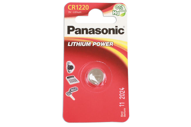 Laser Tools 36910 Panasonic Coin Cell Battery CR1220 1pc