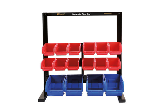 Laser Tools 36996 16 Storage Bin System with Magnetic Bar