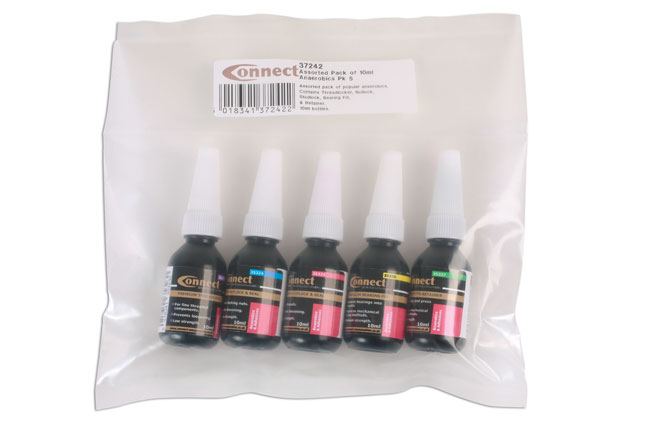 Laser Tools 37242 Assorted Pack of 10ml Anaerobics 5pc
