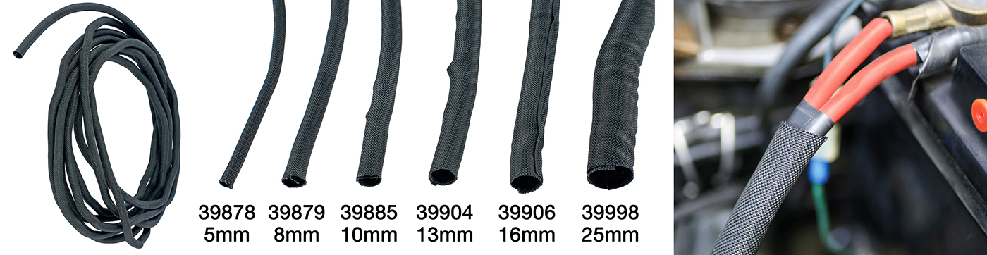 Wraparound braided harness sleeving from Connect Workshop Consumables