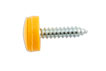 30634 Number Plate Security Screws 6 x 20mm Yellow Cap 100pc