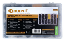35991 - Assorted replacement Volkswagen body panel clips and trim clips.