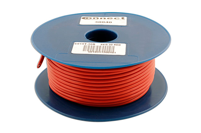 Laser Tools 30040 Red Single Core Auto Cable 44/0.30 30m