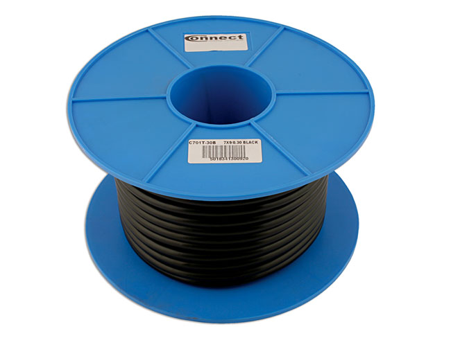 Laser Tools 30092 Black 7 Core Trailer Cable 5.75A 30m