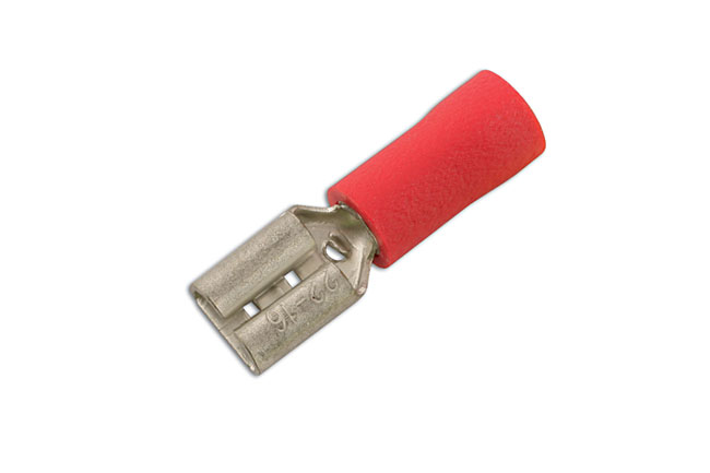 Laser Tools 30131 Red Female Push-On 4.8mm 100pc