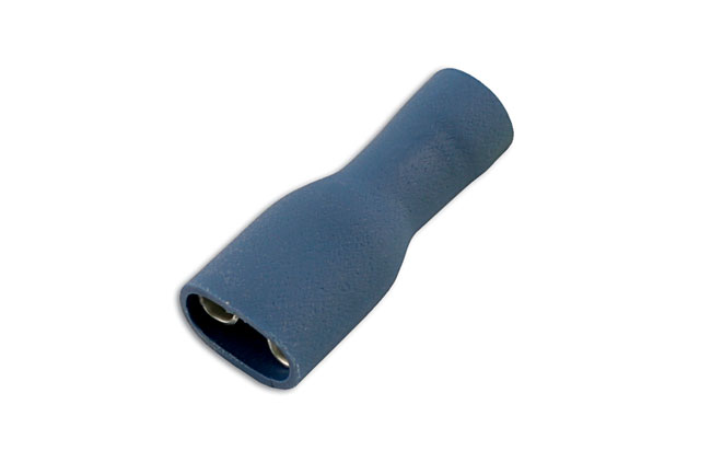 Laser Tools 30173 Blue Female Fully Ins. Push-On 6.3mm 100pc