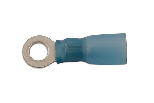 30200 Blue Heat Shrink Ring Terminal 4.0mm 25pc