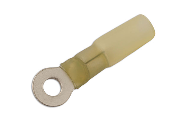 Laser Tools 30230 Yellow Heat Shrink Ring Terminal 4.0mm 25pc