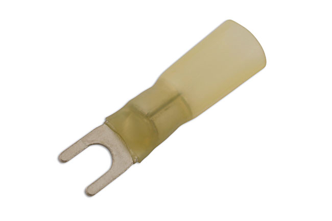 Laser Tools 30235 Yellow Heat Shrink Fork Terminal 4.0mm 25pc