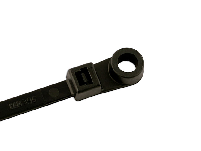Laser Tools 30303 Mounting Head Black Cable Tie 200mm x 4.8mm 100pc