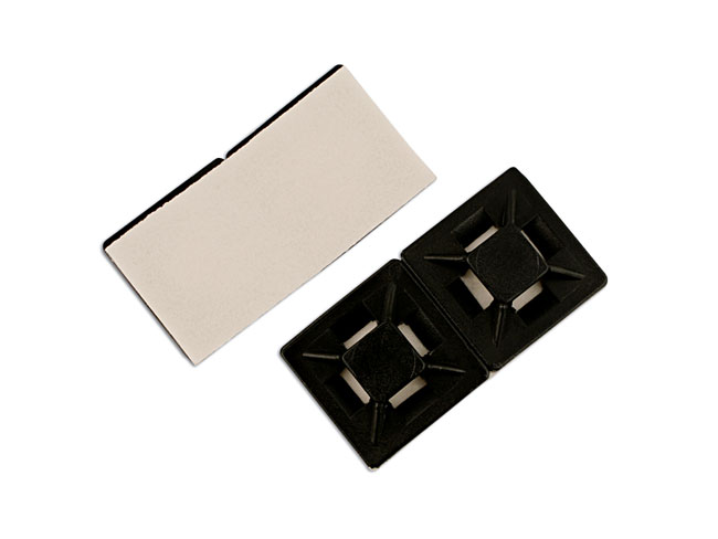Laser Tools 30341 Black Cable Tie Self-Adhesive Mounts 19mm 100pc