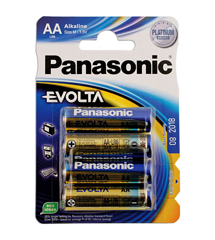 30646 Pansonic Evolta AA Battery 4pc x 12