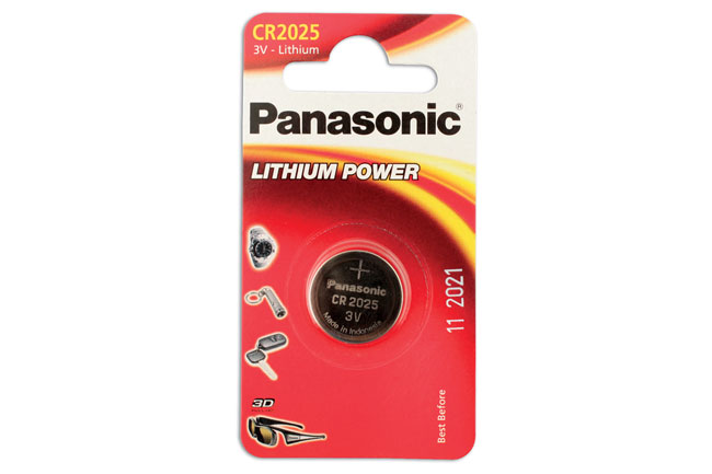 30662 Panasonic Coin Cell Battery CR2025 3V (box of 12) 1pc