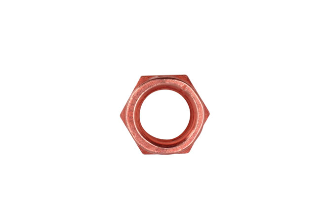 30738 Copper Flashed Nut Slotted Lock M10 x 1.5 x 14mm Hex 5pc