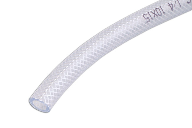 30886 Clear PVC Braided Tubing 10mm ID 30m