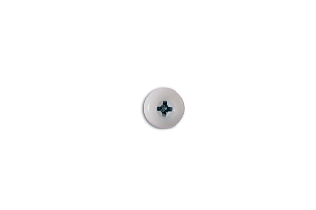 Laser Tools 31546 Number Plate Screw 10 x 1" White Polytop 100pc