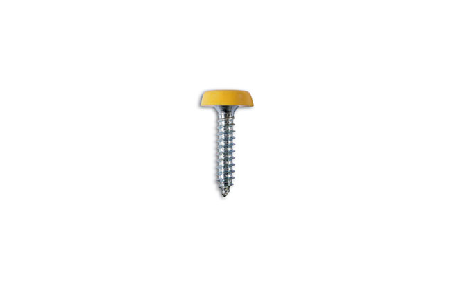 31547 Number Plate Screw 10 x 1" Yellow Polytop 100pc