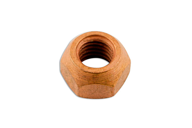 31565 Copper Flashed Nut M10 x 1.5 x 14mm Hex 50pc