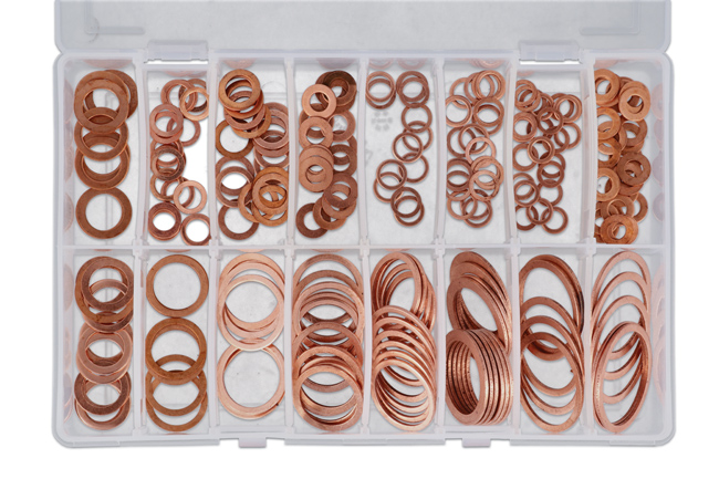 31870 Assorted Copper Sealing Washers Imperial Box 225pc