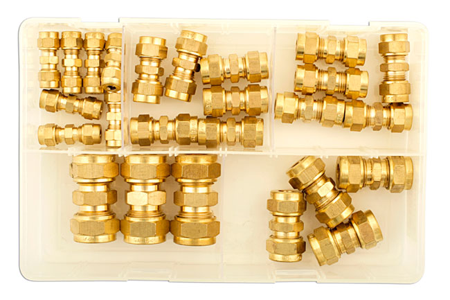 31880 Assorted Imperial Brass Tube Couplings 25pc