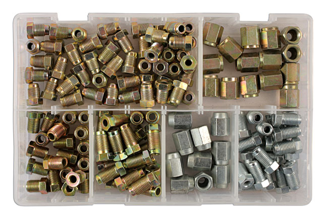 Laser Tools 31881 Assorted Brake Nut Fittings 135pc