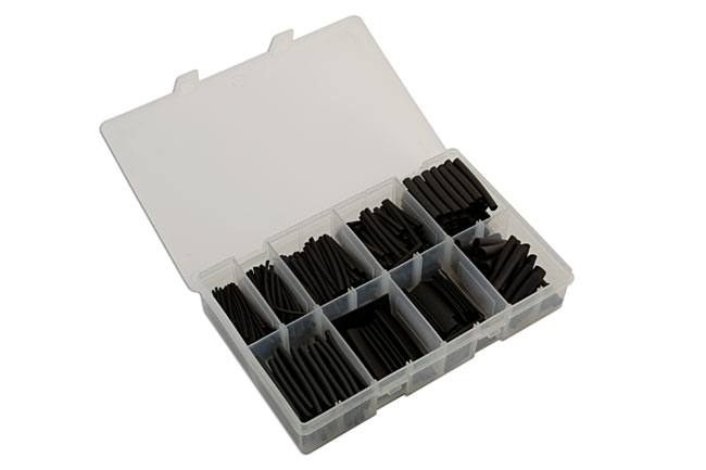 Laser Tools 31893 Assorted Black Heat Shrink, 50mm Lengths 350pc