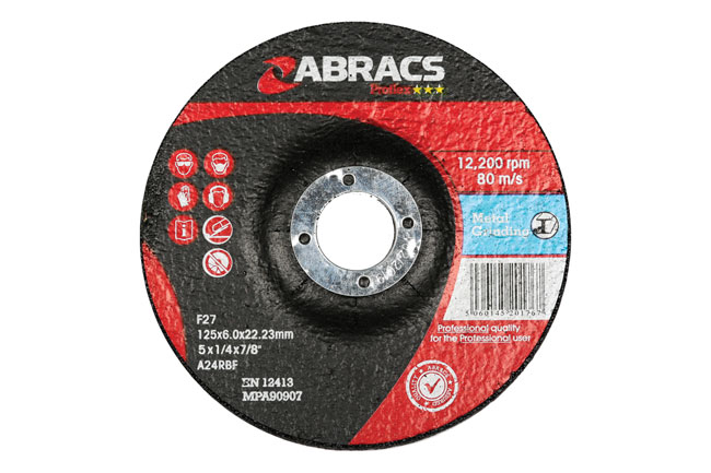 32053 Abracs Metal Grinding Discs 125mm x 6.0mm 10pc